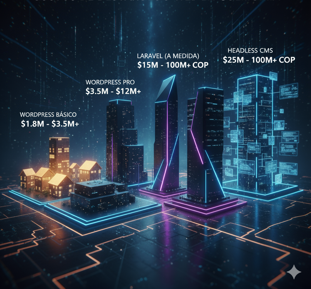 Costos de desarrollo web en colombia