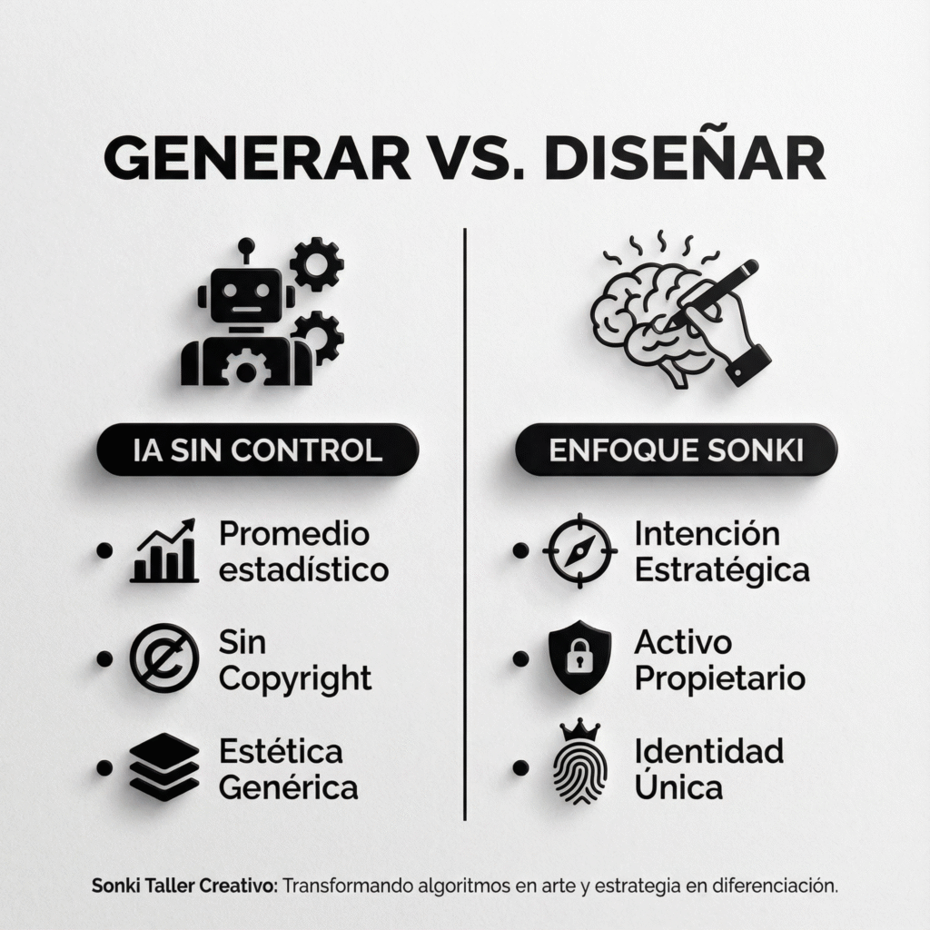 Branding con IA: Generar vs. Diseñar
